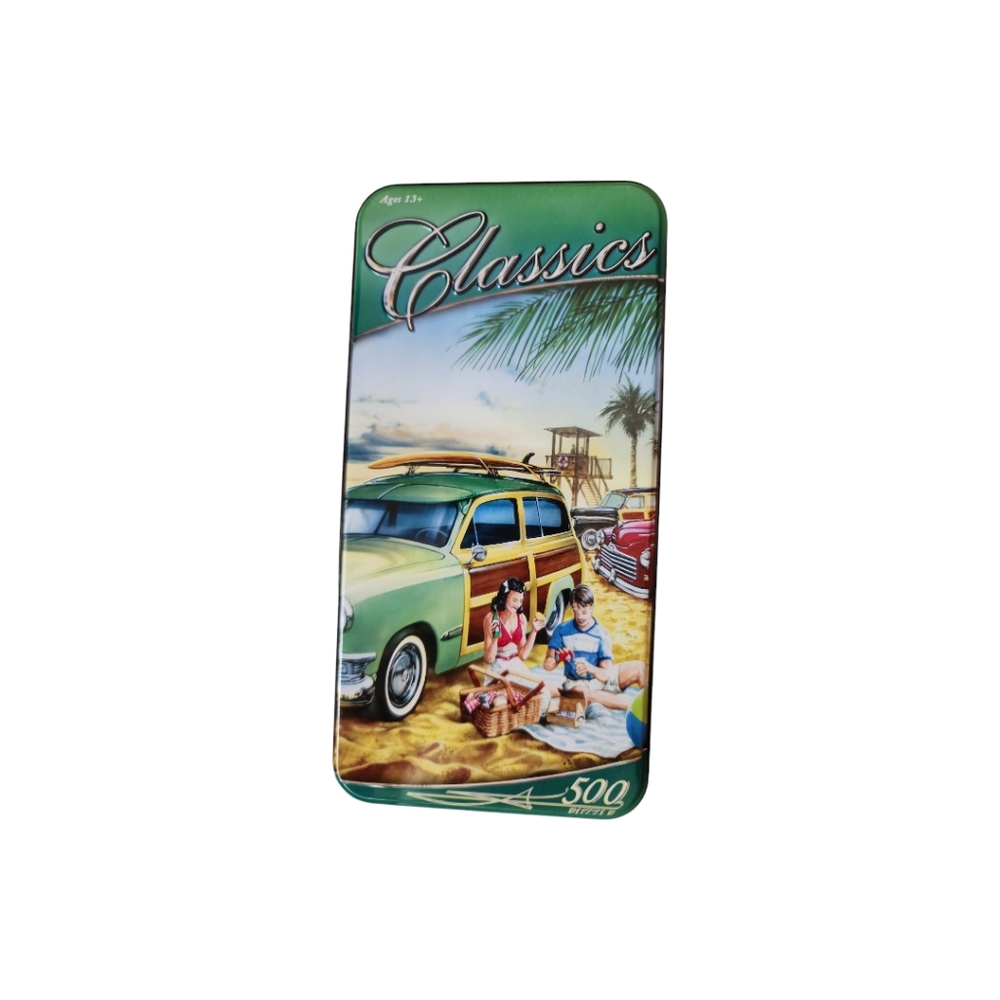 NIB MasterPieces Classics 500 Piece Puzzle Beach Wagon Party Dan Hatala Artist.